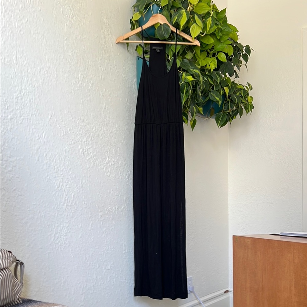 Banana Republic Black Halter Maxi Dress